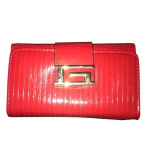 BELLO TUTTI RED WITH GOLD TONE ACCENT TRI-FOLD WALLET - NWT